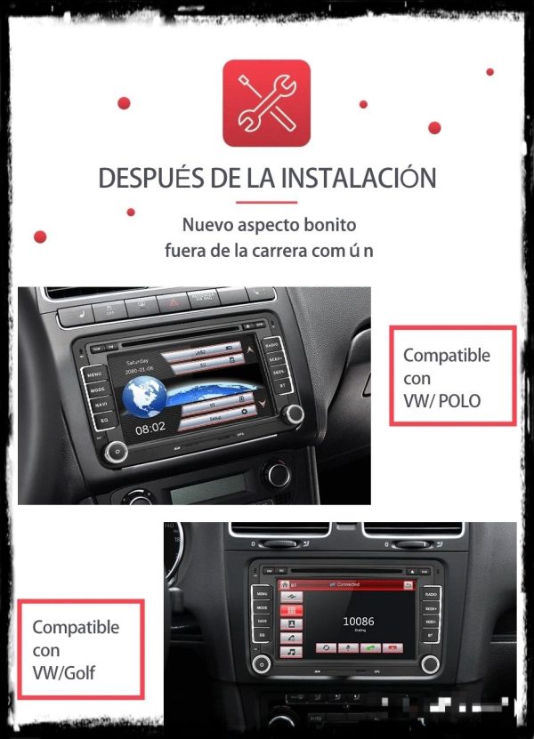 REPRODUCTOR RADIO DVD GPS PARA GOLF MK5/6 - Imagen 2